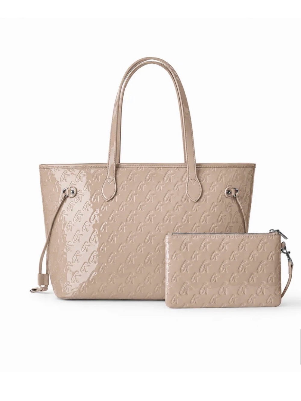 Glamahloic Monogram Glam Tote in Nude